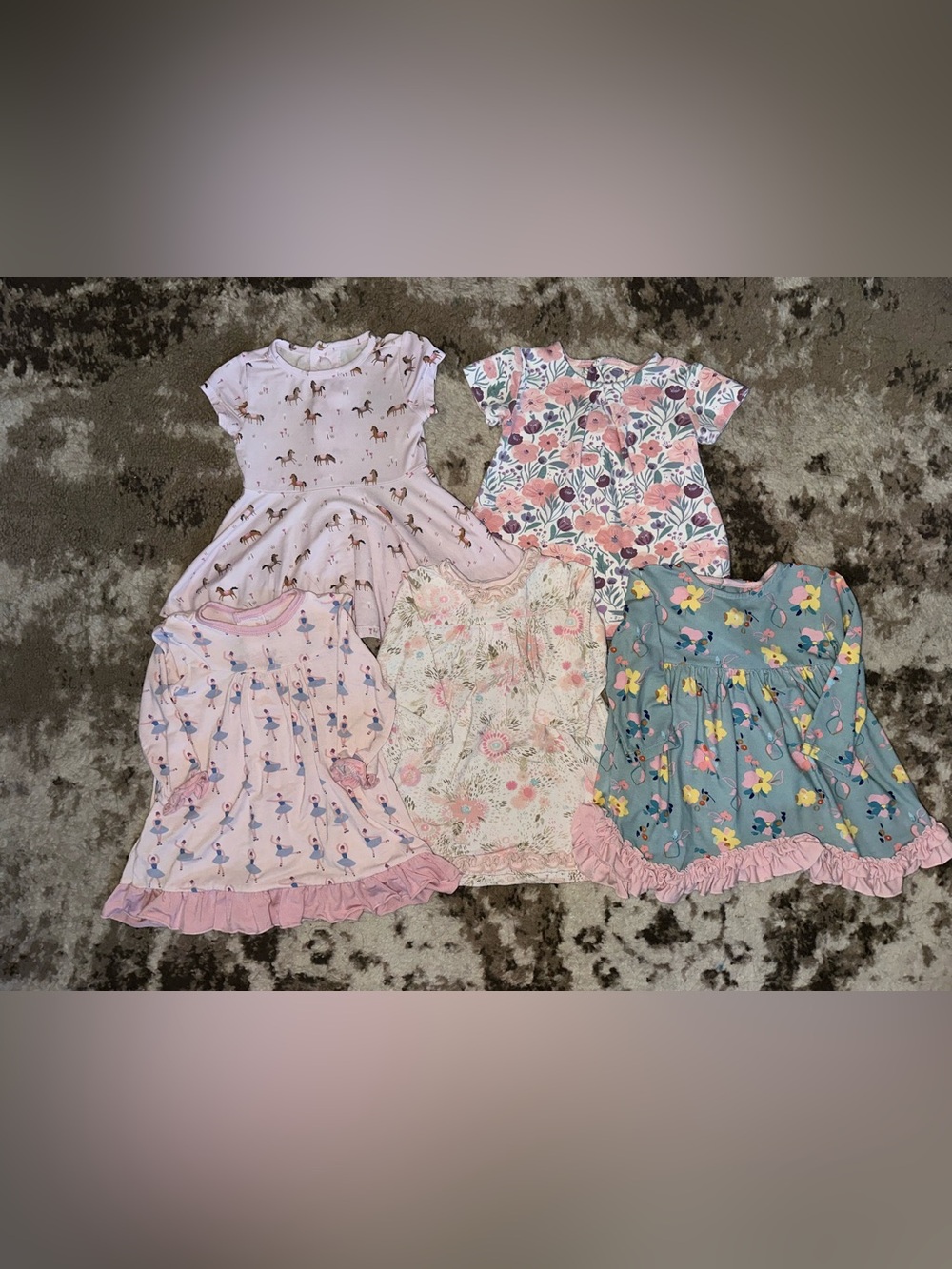 Magnetic Me Pink, Blue & Cream Floral and Animal Print Dress Set